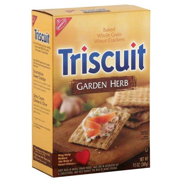 slide 1 of 1, Triscuit Crackers Garden Herb, 9.5 oz