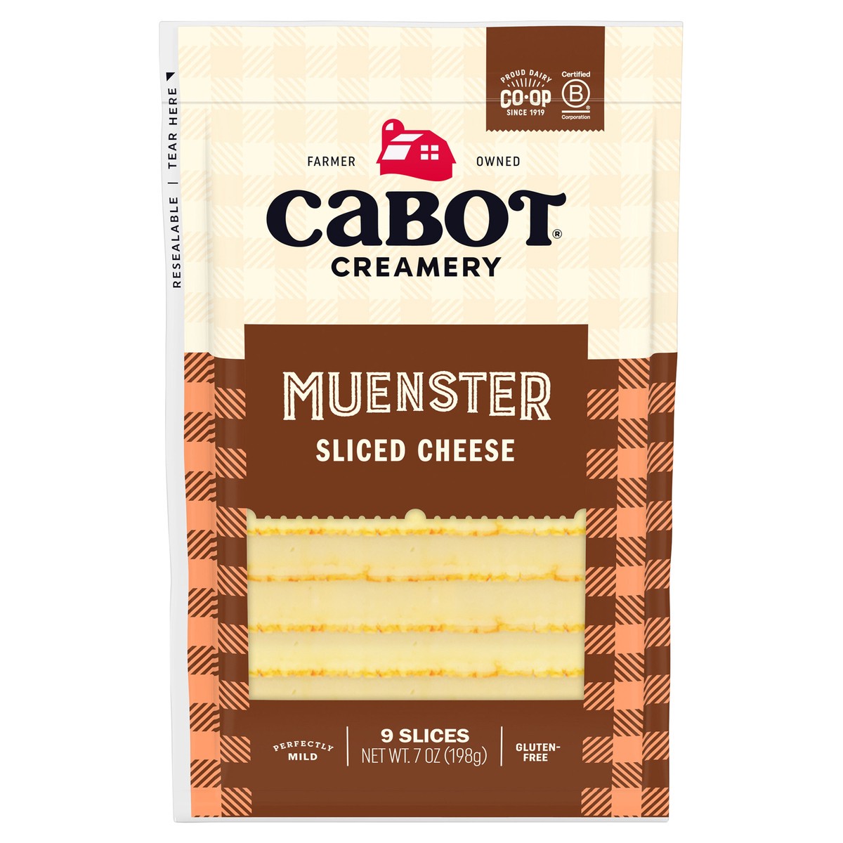 slide 1 of 1, Cabot Muenster Sliced Cheese, 7 oz