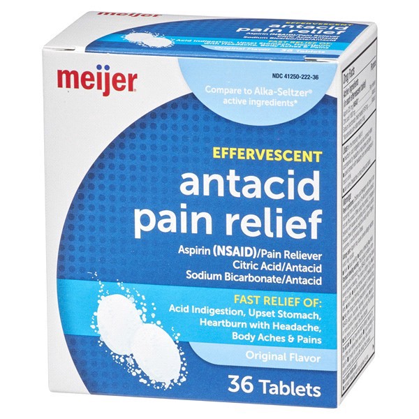 slide 8 of 29, Meijer Effervescent Antacid/Pain Relief, 36 ct