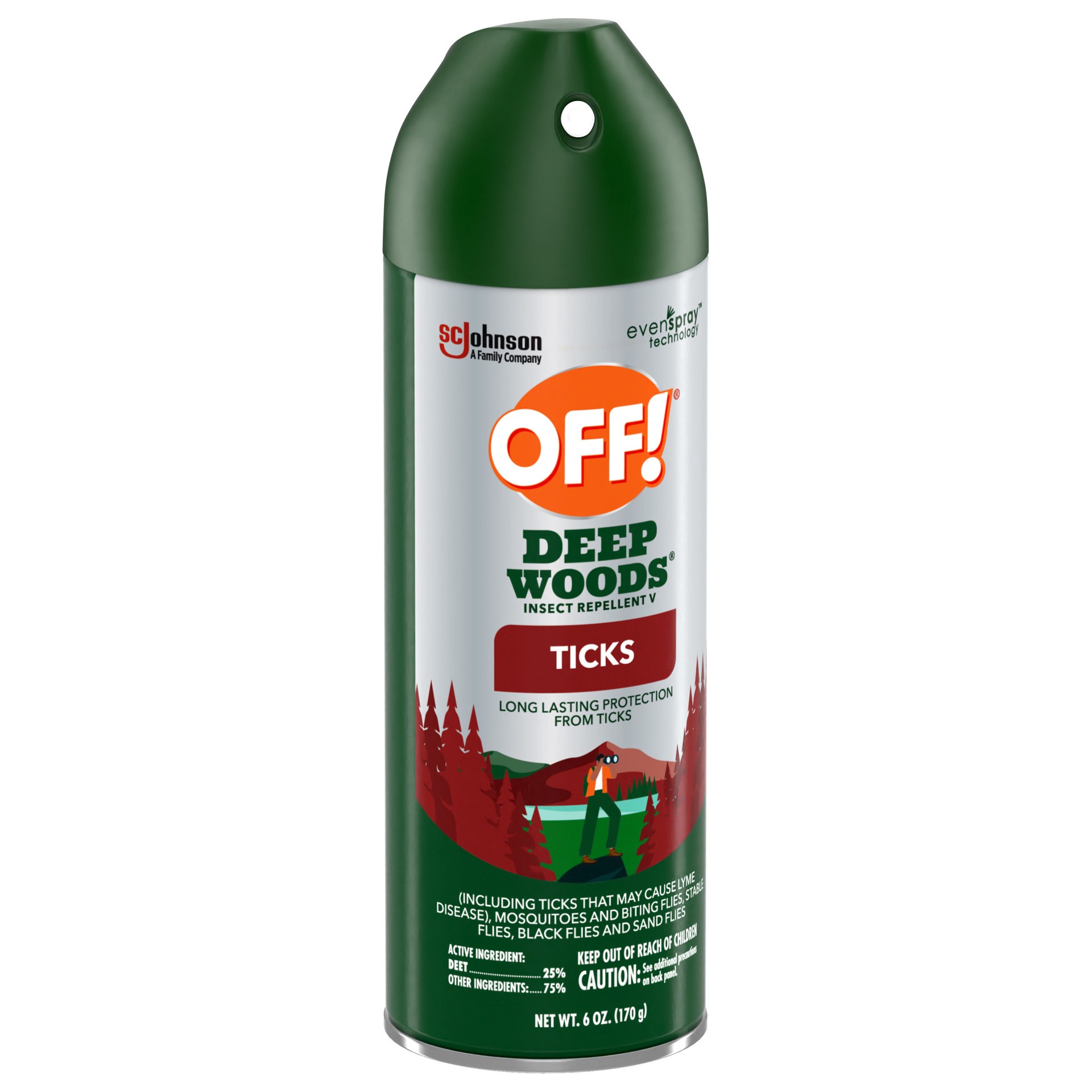 slide 2 of 4, OFF! Deep Woods Tick Insect Repellant, 6 oz