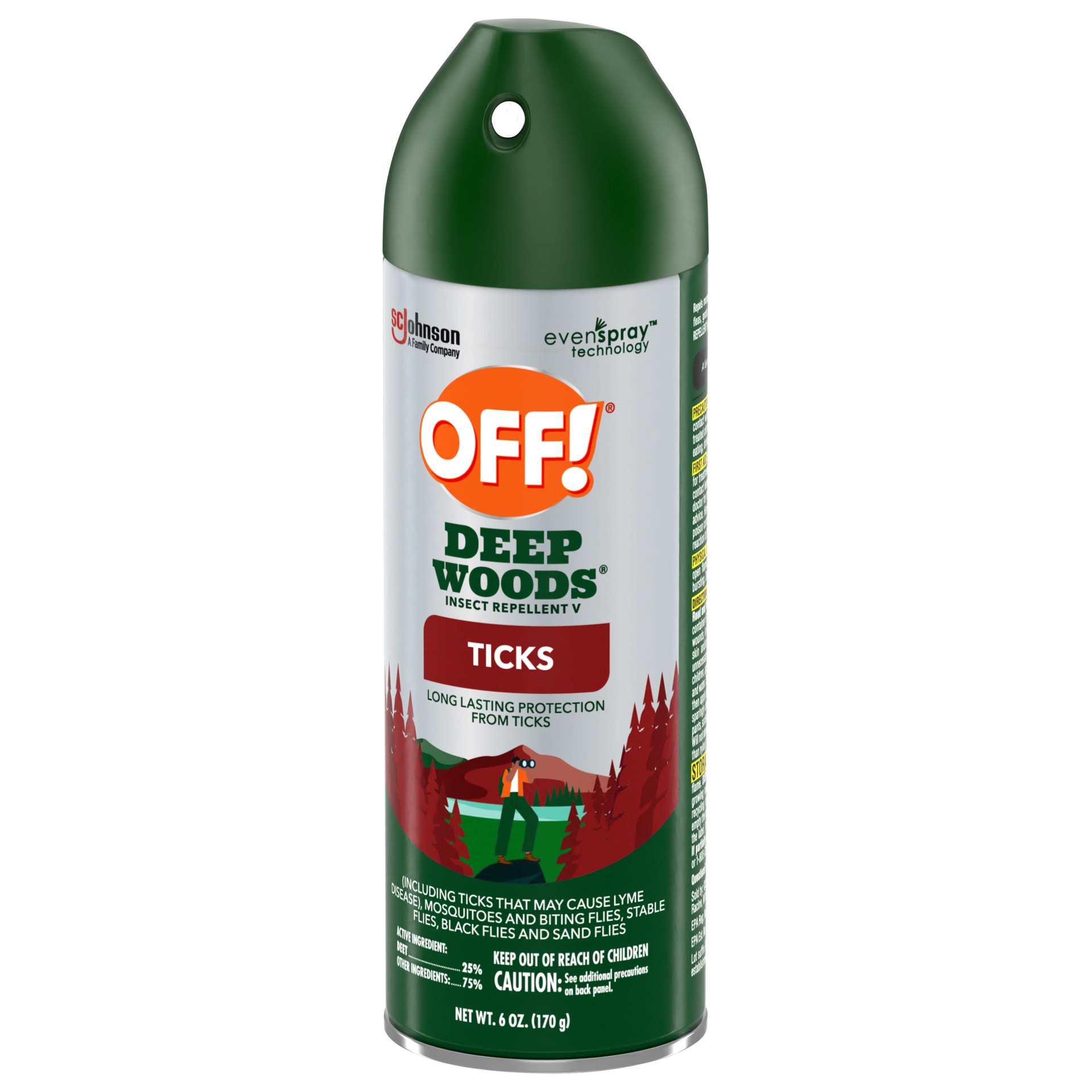 slide 3 of 4, OFF! Deep Woods Tick Insect Repellant, 6 oz