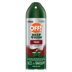 OFF! Deep Woods Ticks Insect Repellent V, DEET Spray that Protects from Mosquitos & Ticks, 6 oz