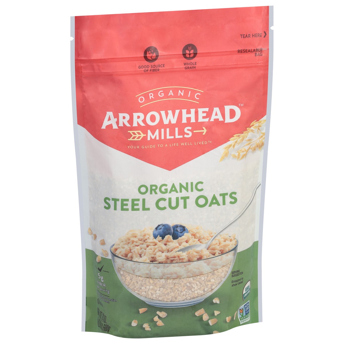 slide 4 of 9, Arrowhead Mills Organic Gluten Free Steel Cut Oats, 24 oz