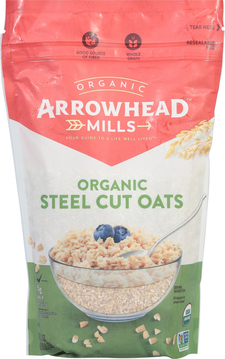 slide 8 of 9, Arrowhead Mills Organic Gluten Free Steel Cut Oats, 24 oz