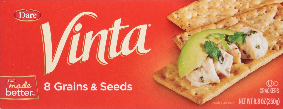 slide 1 of 13, Dare Vinta 8 Grains & Seeds Crackers 8.8 oz, 8.8 oz