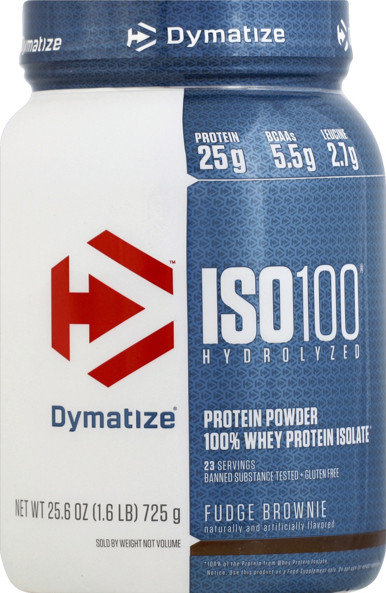 slide 5 of 5, Dymatize ISO-100 Fudge Brownie, 1.6 lb