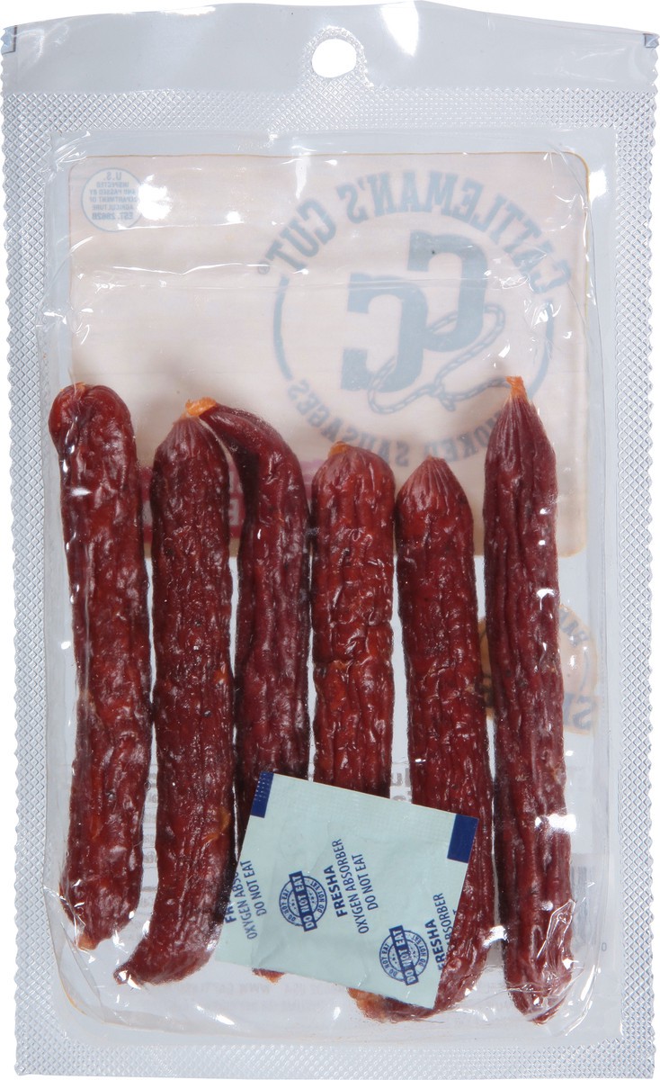 slide 5 of 12, Cattleman's Cut Spicy Double Smoked Sausages 3 oz, 3 oz