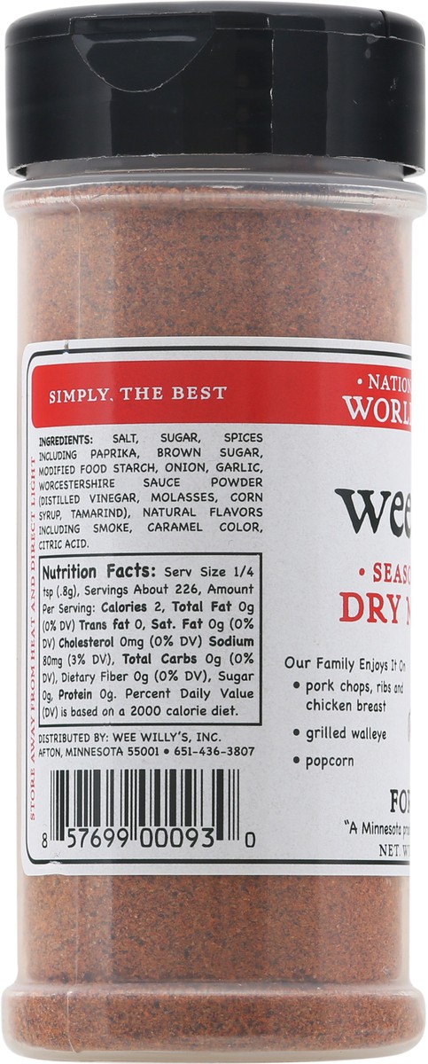 slide 9 of 12, Wee Willy's Formula No 1 Dry Marinade, 6.4 oz