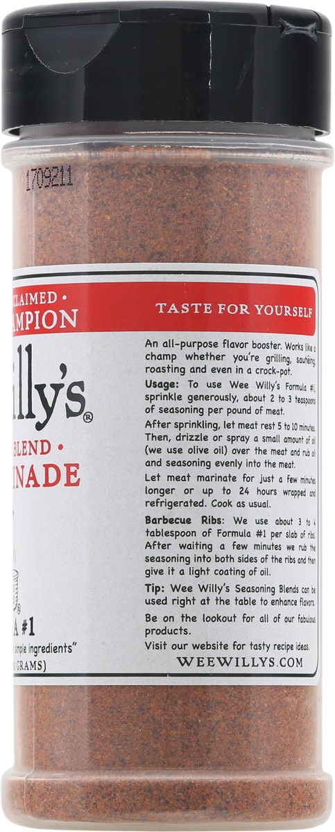 slide 10 of 12, Wee Willy's Formula No 1 Dry Marinade, 6.4 oz