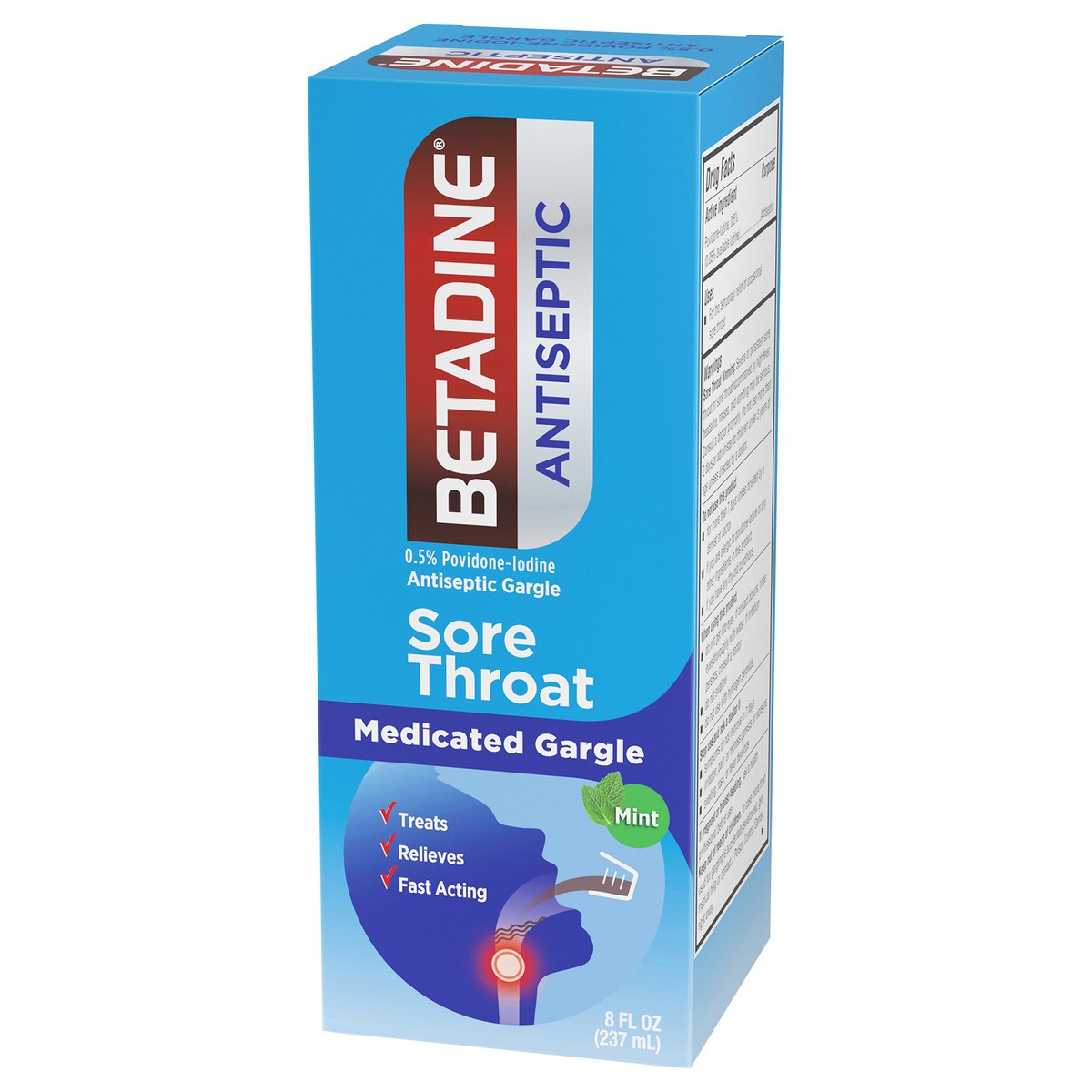 slide 3 of 9, Betadine Antiseptic Sore Throat Gargle, 8 oz