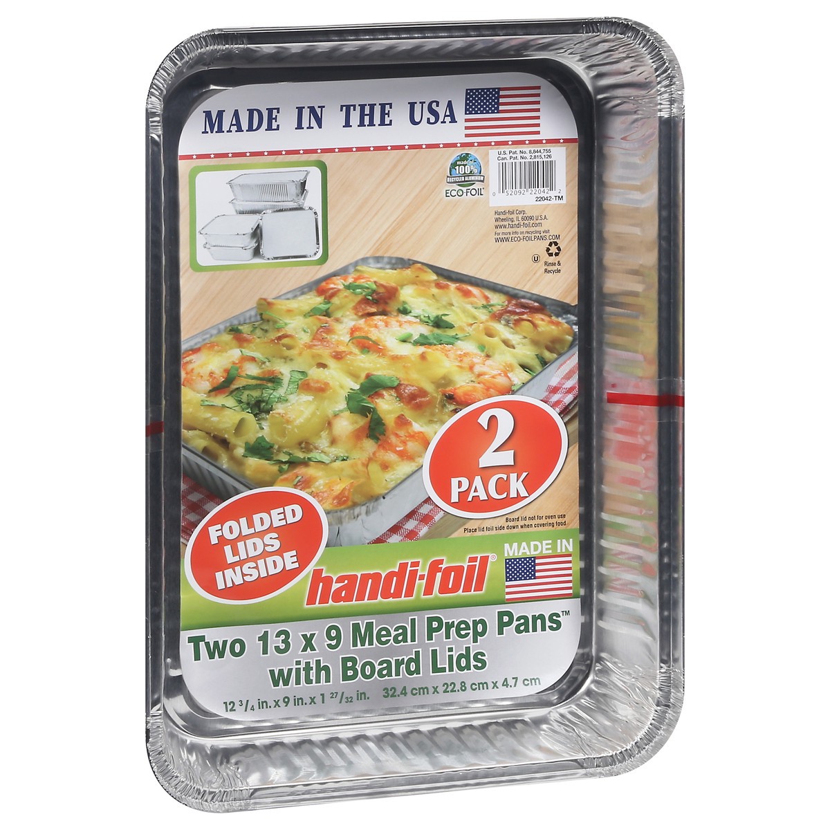 slide 2 of 9, Handi-Foil Meal Prep Pans With Board Lids, 2 ct