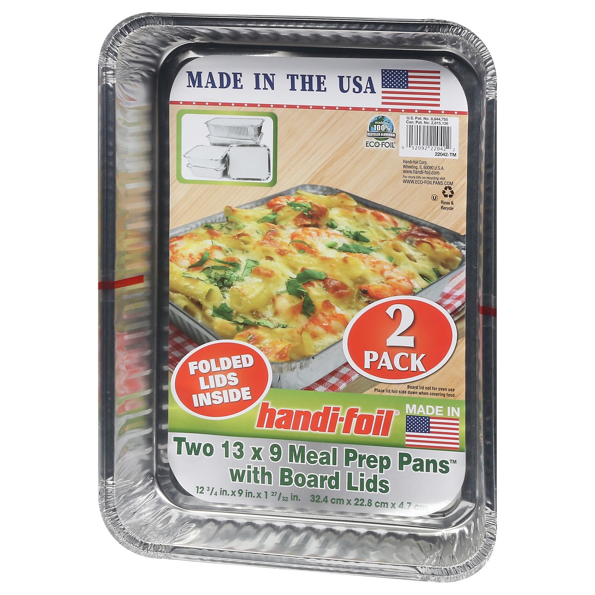 slide 3 of 9, Handi-Foil Meal Prep Pans With Board Lids, 2 ct
