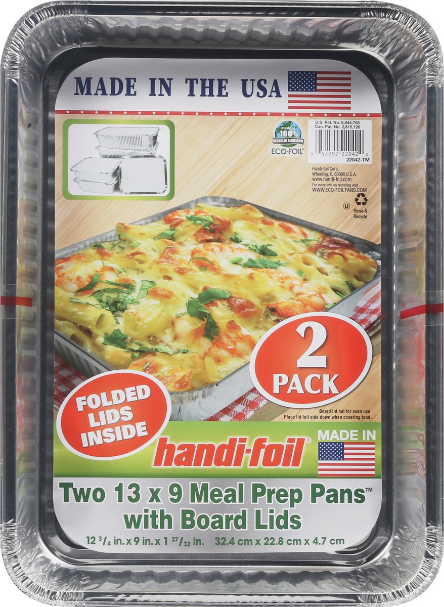 slide 6 of 9, Handi-Foil Meal Prep Pans With Board Lids, 2 ct