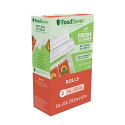 FoodSaver Heat Seal 8 Inch Roll 2 Each