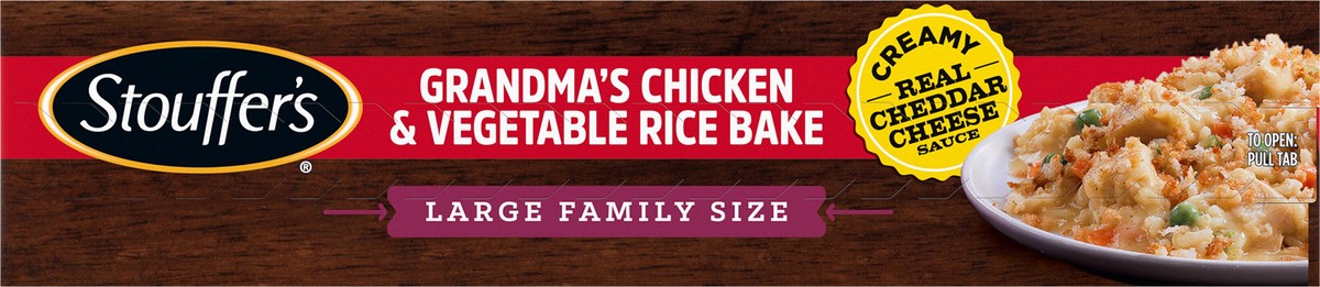 slide 7 of 7, Stouffer's Large Family Size Grandma's Chicken & Vegetable Rice Bake Frozen Meal, 55 oz