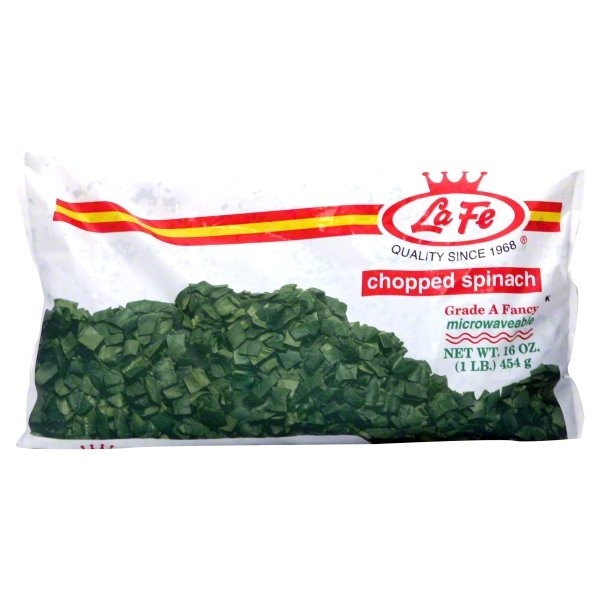 slide 1 of 1, La Fe Chopped Spinach, 16 oz