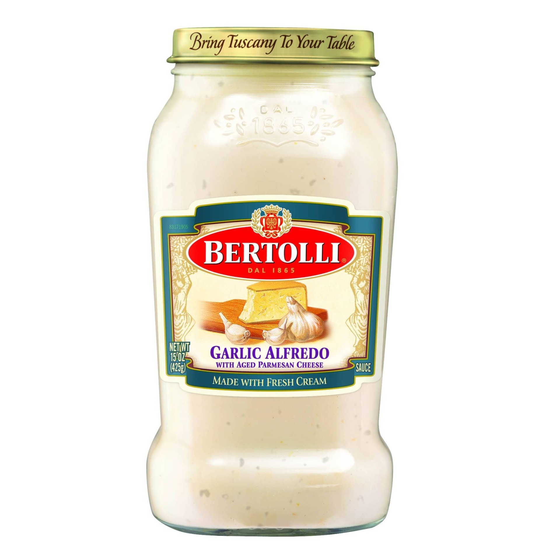slide 1 of 6, Bertolli Garlic Alfredo Sauce, 15 oz