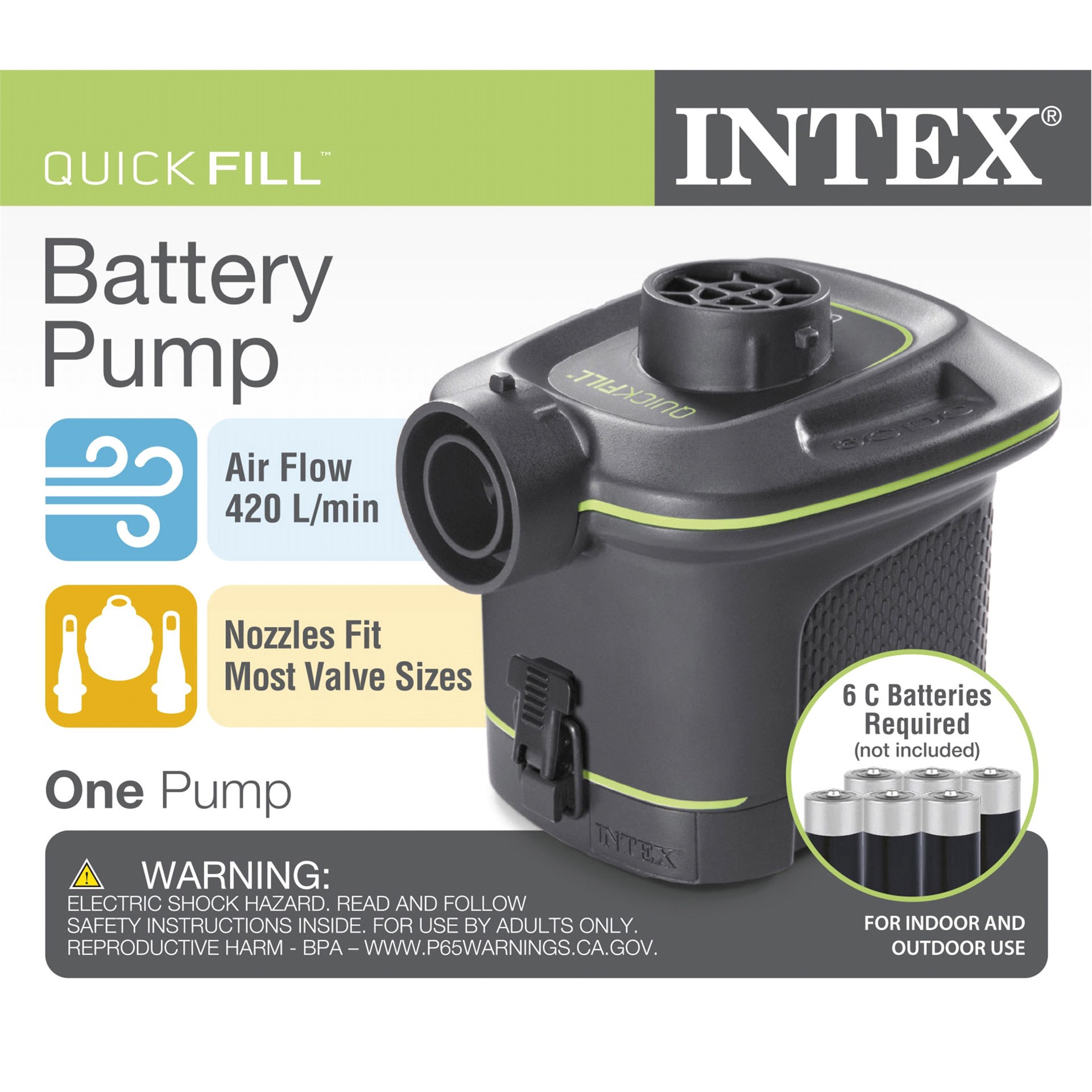 slide 9 of 13, Intex Quick-Fill Battery pump, 1 ct
