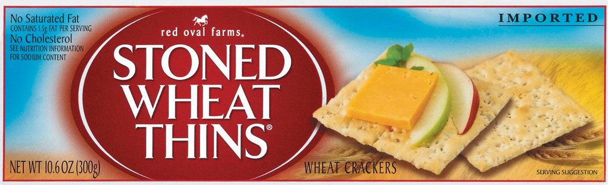 slide 4 of 4, Red Oval Farms Stoned Wheat Thins Crackers, 10.6 oz, 0.66 lb