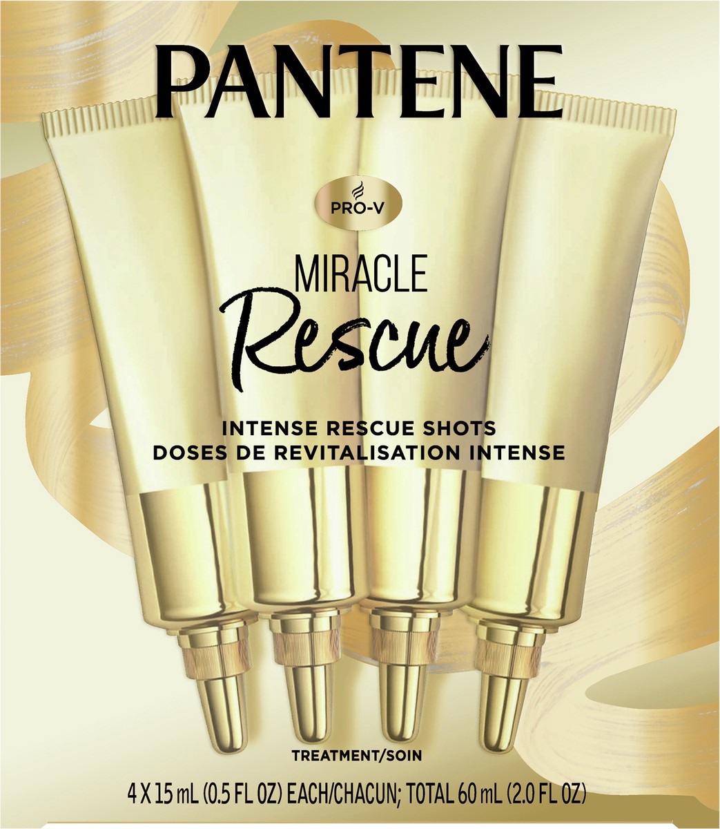 slide 3 of 3, Pantene 4ct Miracle Intense Rescue Shots Dry Hair Treatment - 0.5 fl oz, 4 ct, 0.5 fl oz; 0.5 fl oz
