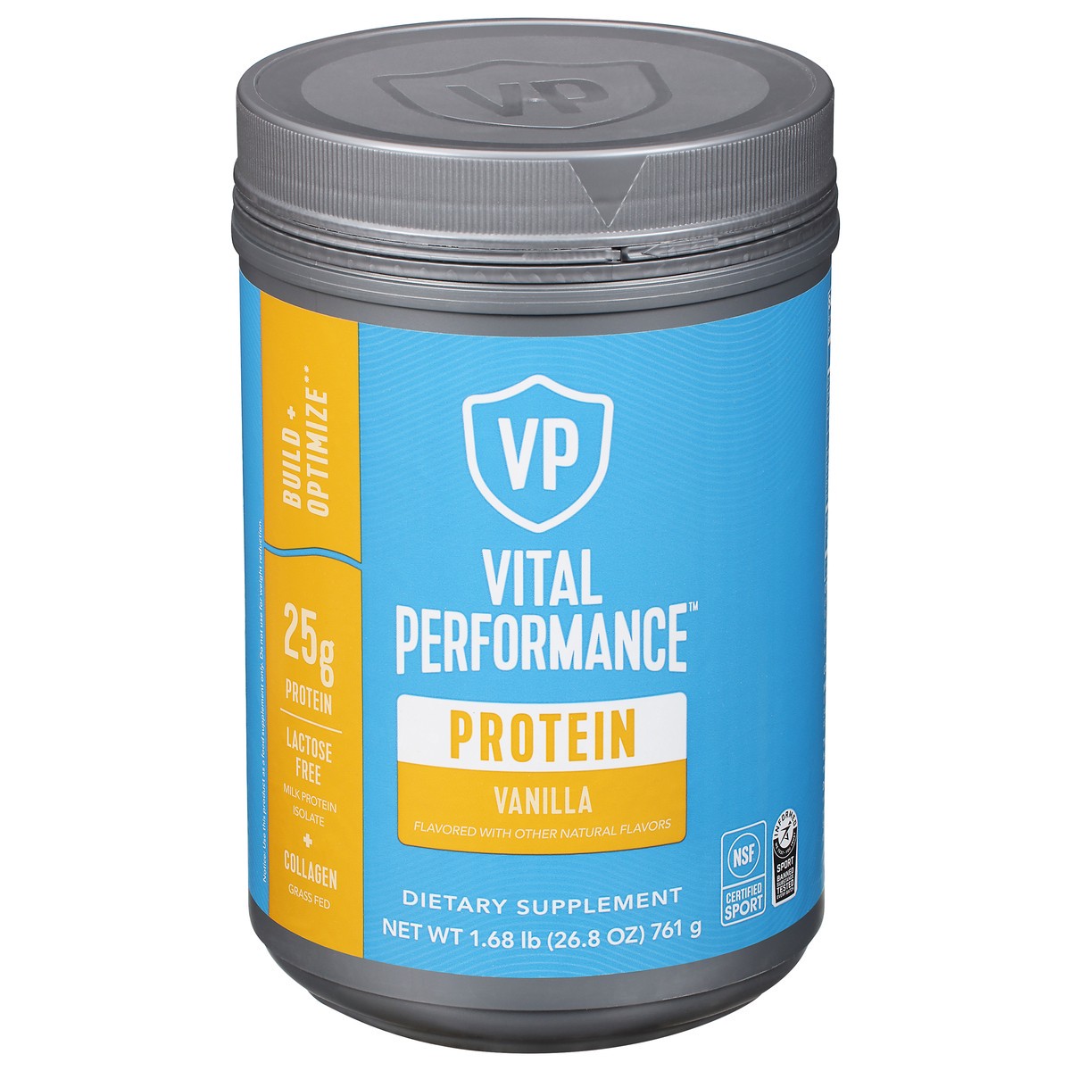 slide 1 of 9, Vital Performance Vanilla Protein Powder 26.8 oz, 1 ct
