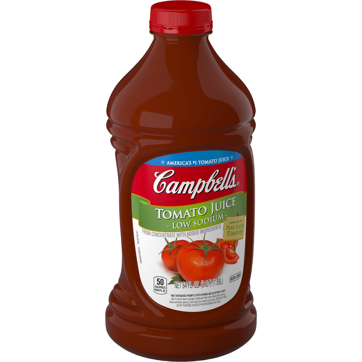 slide 5 of 11, Campbell's Low Sodium Tomato Juice, 64 oz