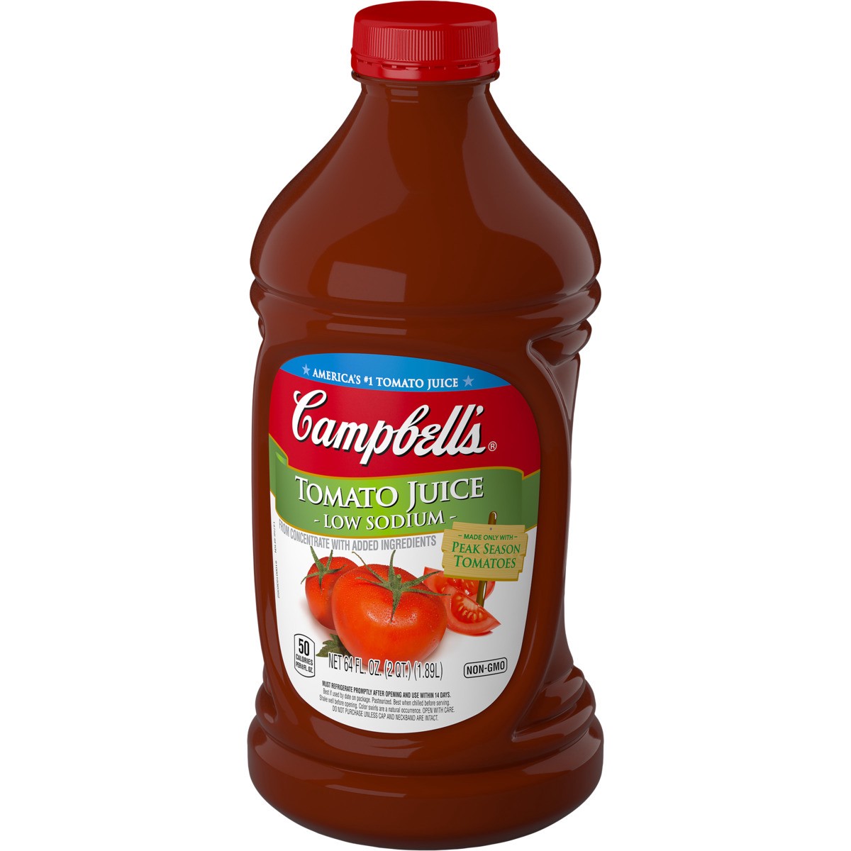 slide 6 of 11, Campbell's Low Sodium Tomato Juice, 64 oz