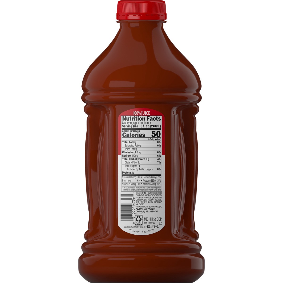 slide 11 of 11, Campbell's Low Sodium 100% Tomato Juice- 64 oz, 64 oz