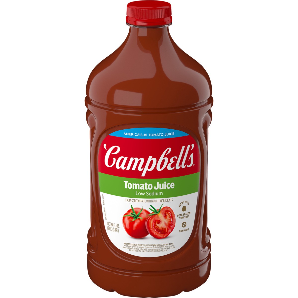 slide 1 of 11, Campbell's Low Sodium 100% Tomato Juice- 64 oz, 64 oz