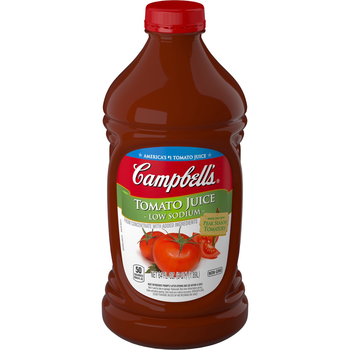 slide 8 of 11, Campbell's Low Sodium 100% Tomato Juice- 64 oz, 64 oz