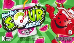 Kool-Aid Sour Jammers Watermelon Slam Artificially Flavored Soft Drink, 10 ct Box, 6 fl oz Pouches