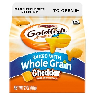 slide 1 of 4, Pepperidge Farm Goldfish Whole Grain Cheddar Baked Snack Crackers, 2 oz