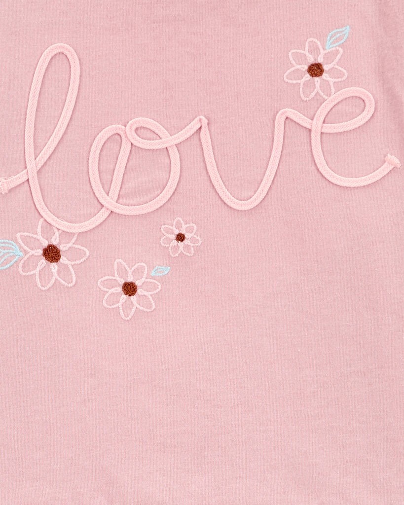 slide 2 of 2, Carter's Toddler Love Long-Sleeve Peplum Top - Pink Pink 3T, 1 ct