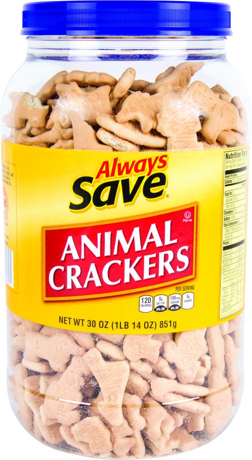 slide 1 of 1, Always Save Animal Crackers, 30 oz