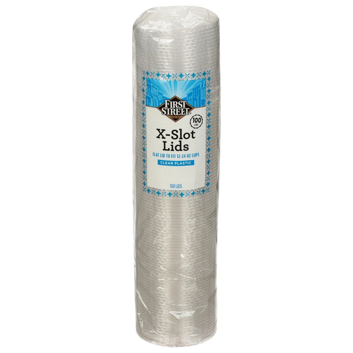 slide 6 of 11, First Street Flat Lid For 12 To Cups, 100 ct