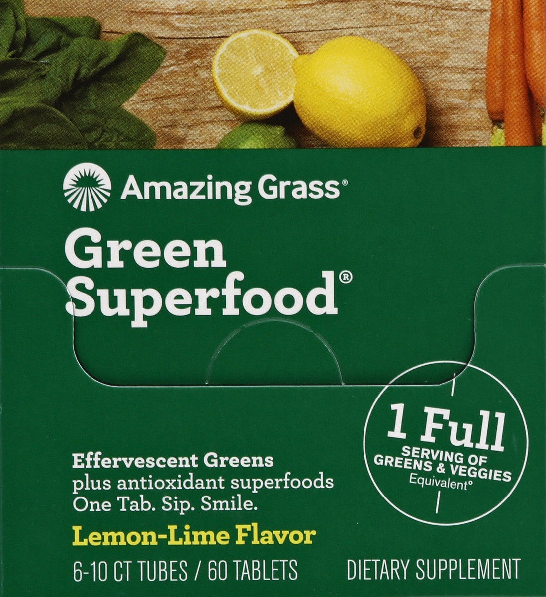 slide 6 of 9, Amazing Grass Tablets Lemon-Lime Flavor Effervescent Greens 6 ea, 6 ct