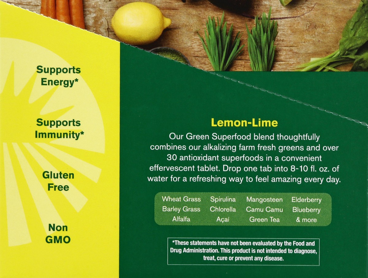 slide 7 of 9, Amazing Grass Tablets Lemon-Lime Flavor Effervescent Greens 6 ea, 6 ct