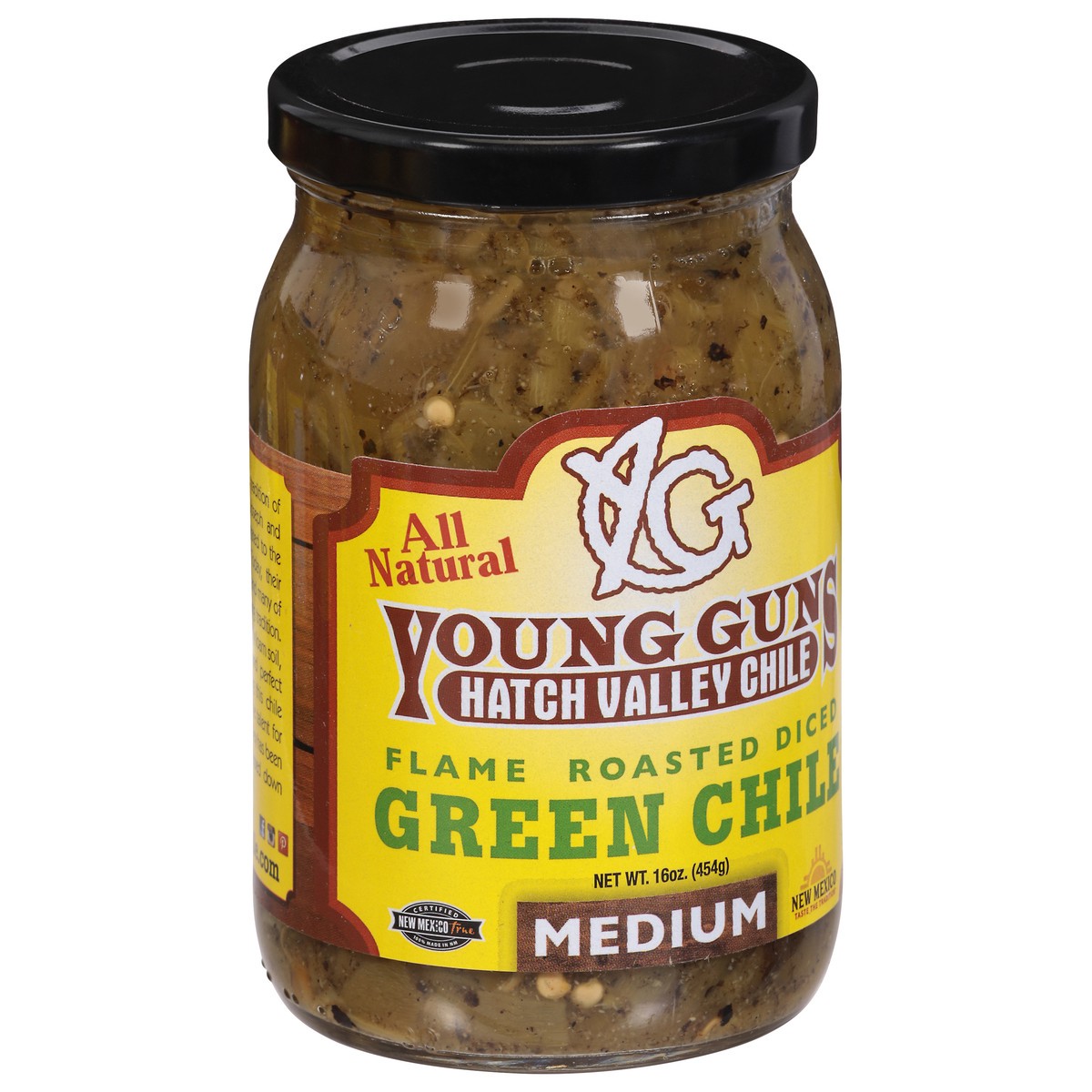 slide 2 of 4, Young Guns Medium Flame Roasted Diced Green Chile 16 oz, 16 oz