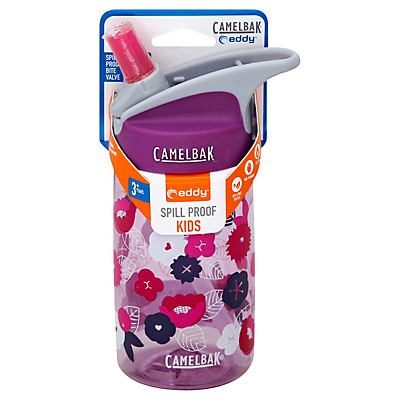 slide 1 of 1, CamelBak Eddy Kids Water Bottle - Purple Elephants, 0.4 liter