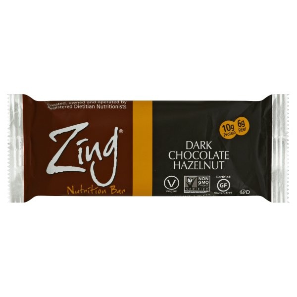 slide 1 of 1, Zing Dark Chocolate Hazelnut Bars, 1.76 oz