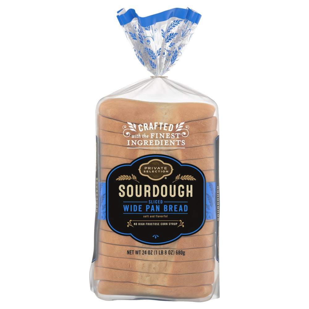 slide 4 of 5, Private Selection® Wide Pan Sourdough Bread, 24 oz