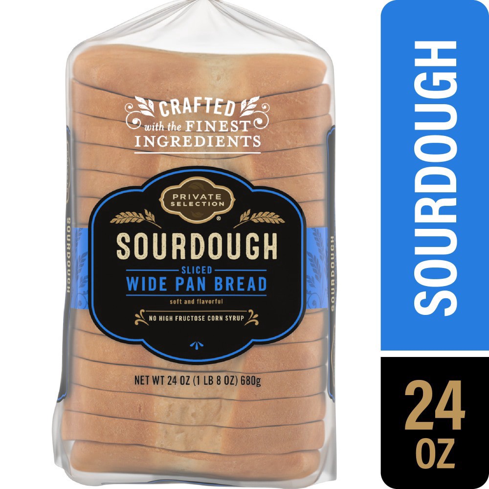 slide 3 of 5, Private Selection® Wide Pan Sourdough Bread, 24 oz