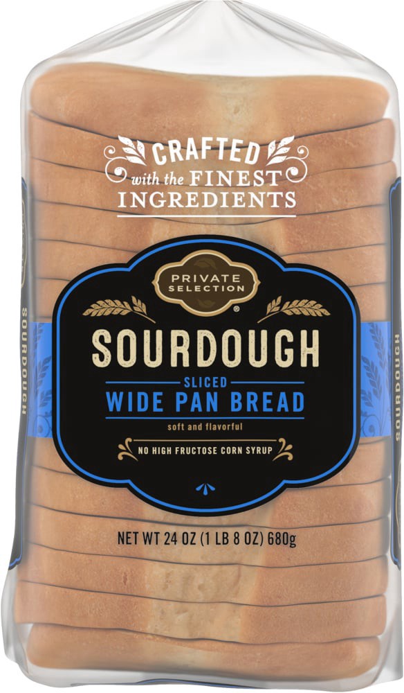 slide 5 of 5, Private Selection® Wide Pan Sourdough Bread, 24 oz