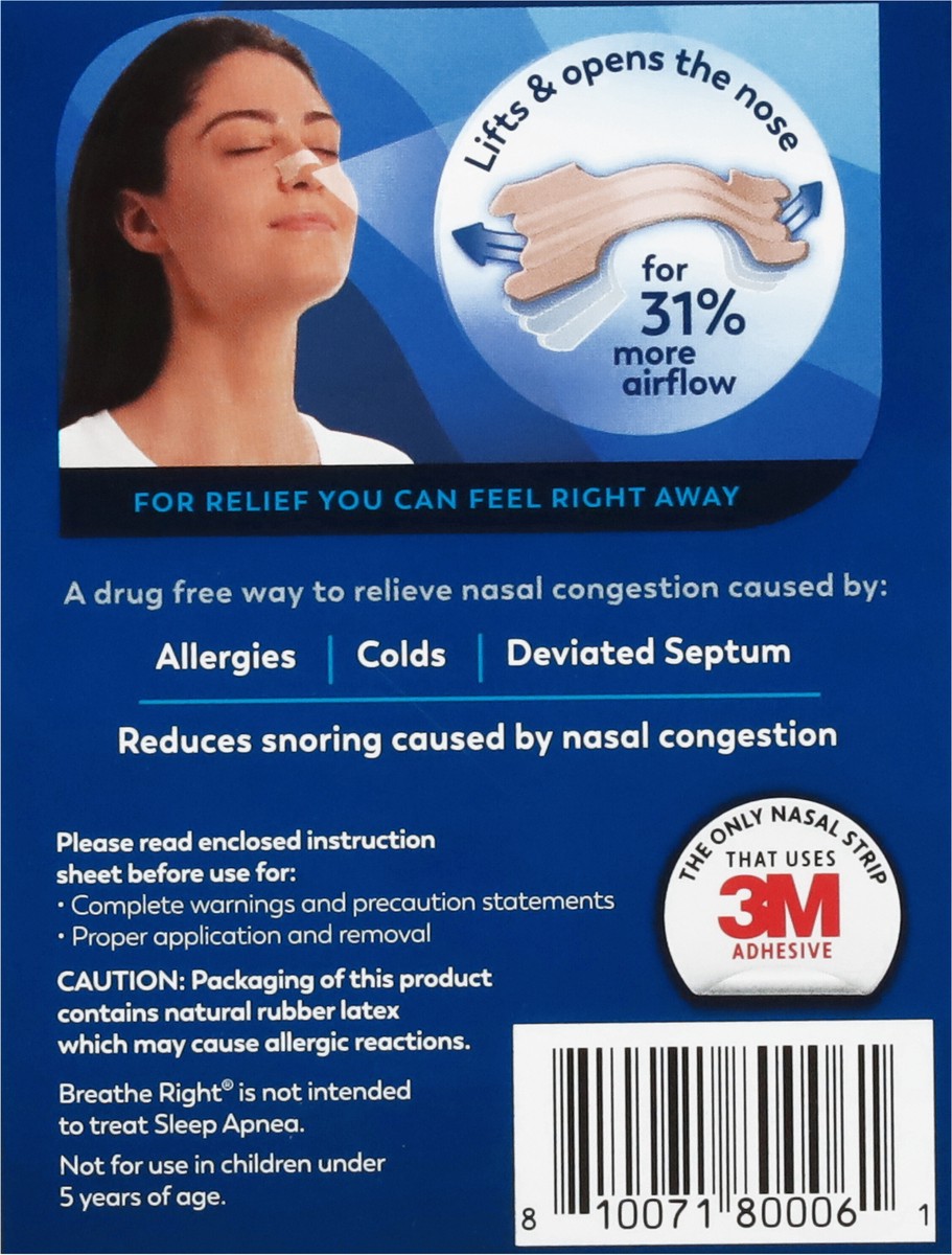 slide 7 of 9, Breathe Right Nasal Strips, Small/Medium, Tan, 30 ct
