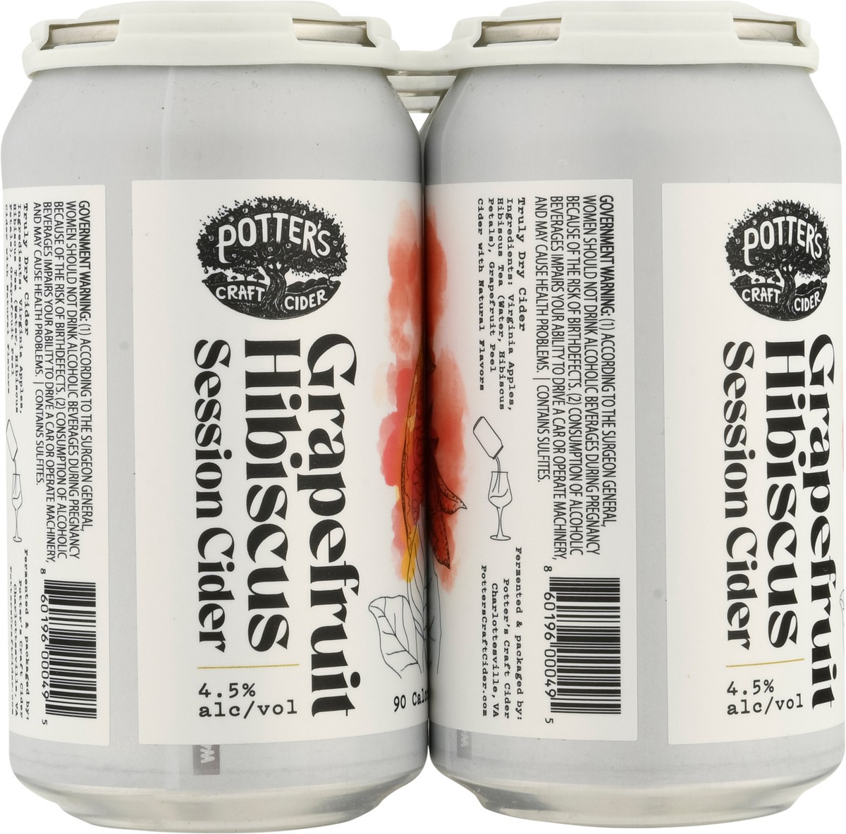 slide 7 of 13, Potter's Grapefruit Hibiscus Cider 6 - 12 oz Cans, 6 ct; 12 oz