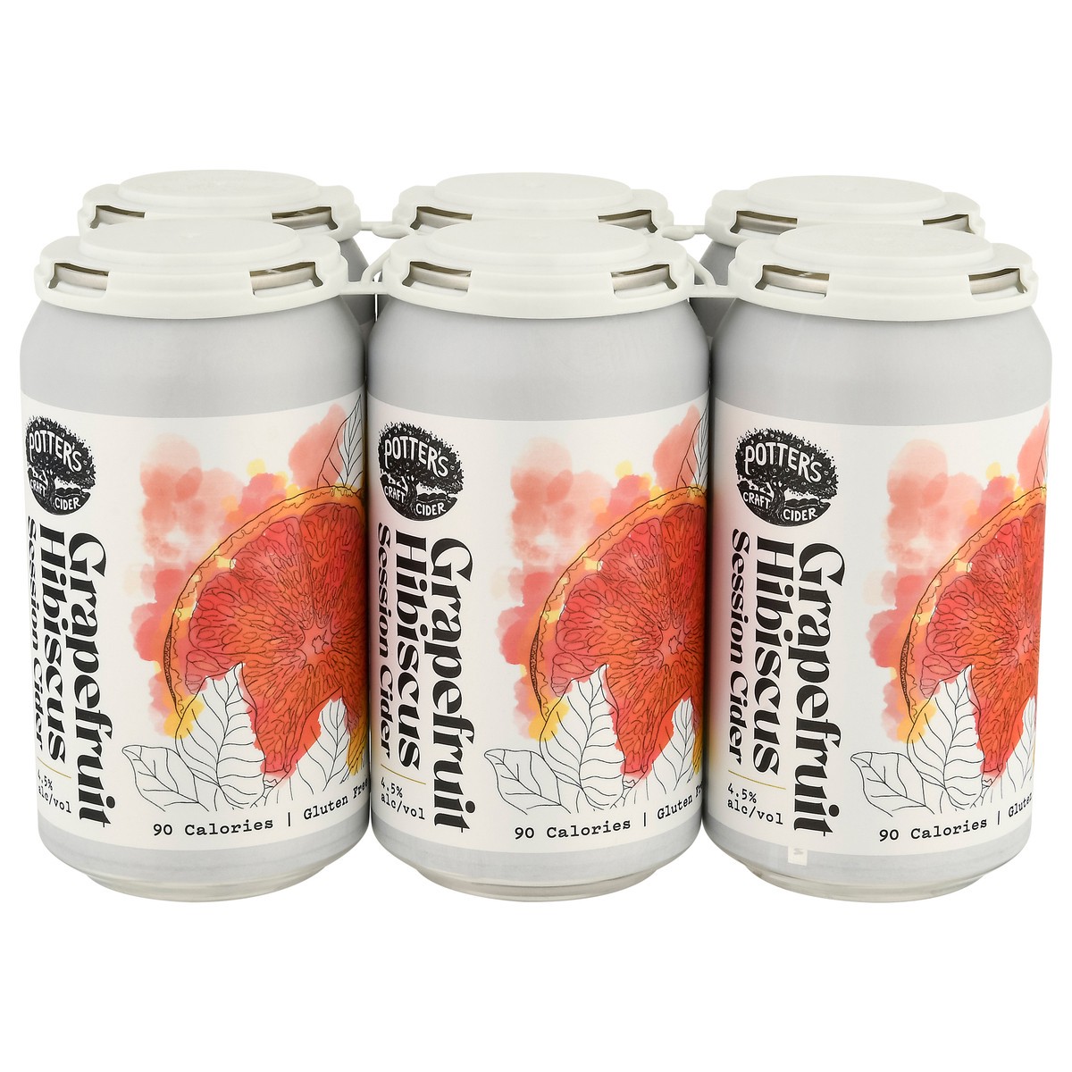 slide 13 of 13, Potter's Grapefruit Hibiscus Cider 6 - 12 oz Cans, 6 ct; 12 oz