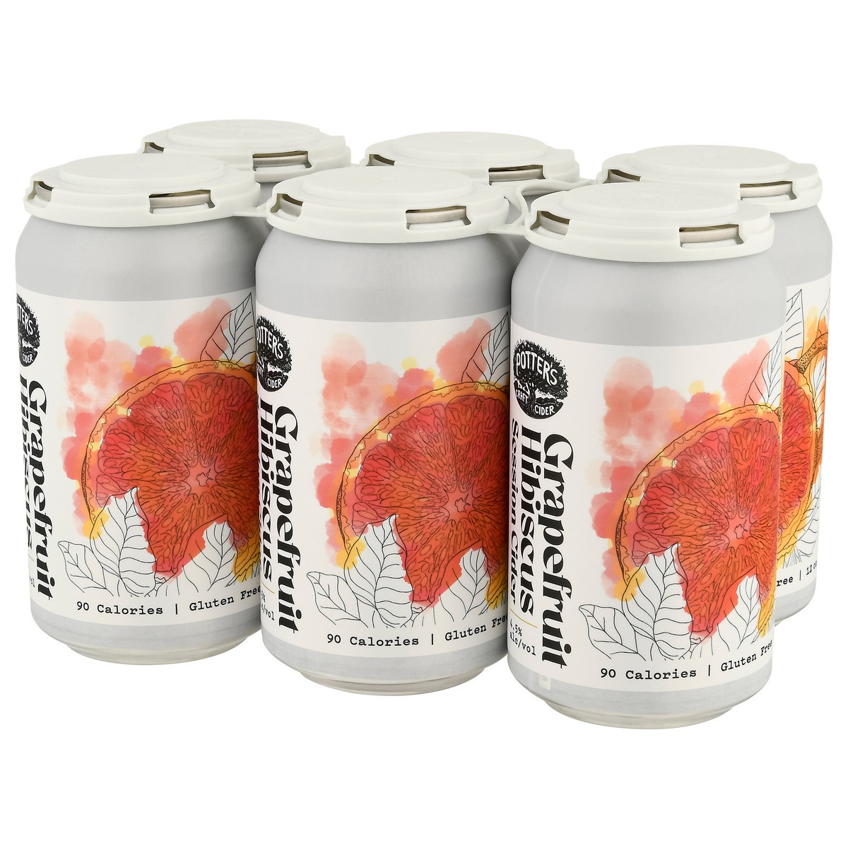 slide 12 of 13, Potter's Grapefruit Hibiscus Cider 6 - 12 oz Cans, 6 ct; 12 oz