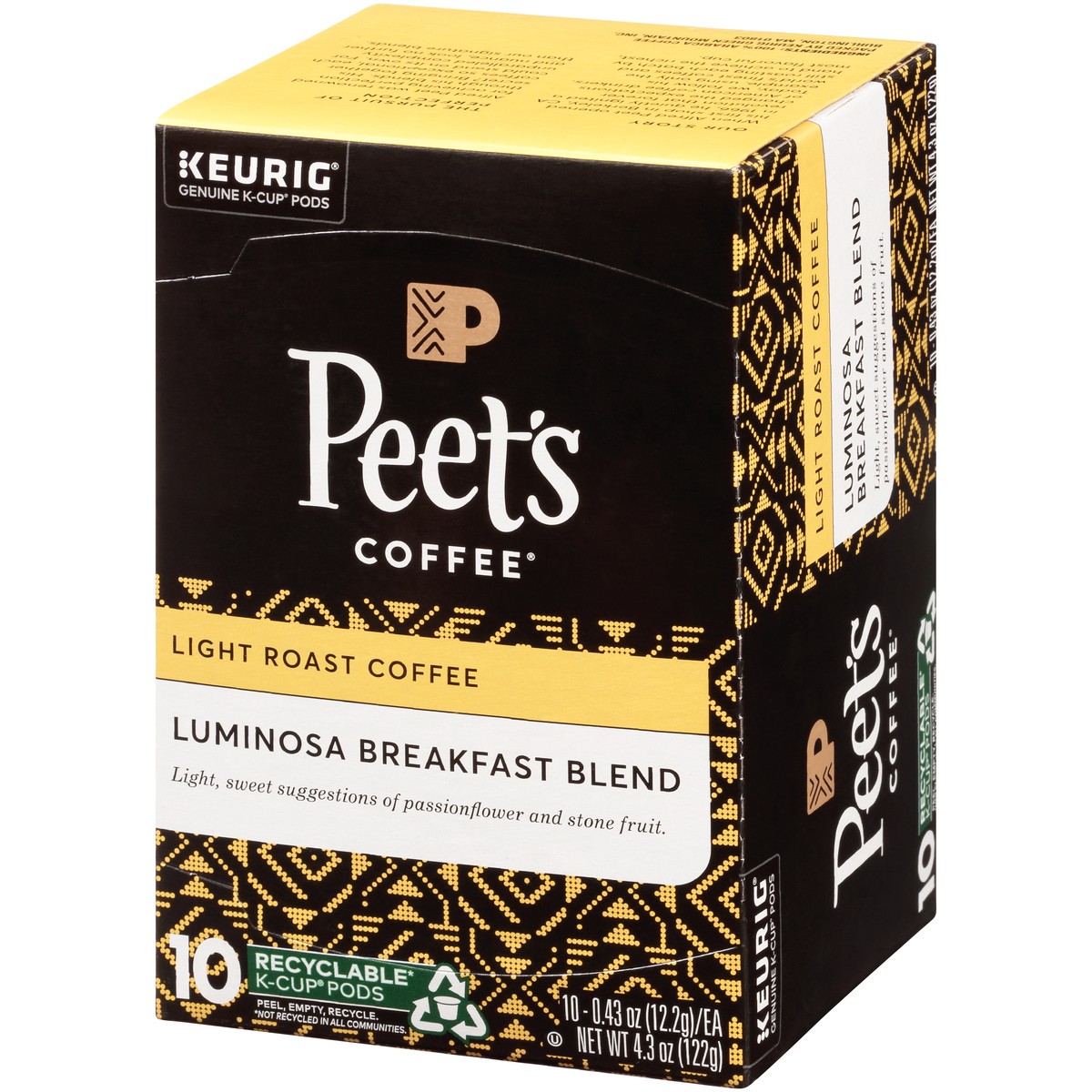 slide 5 of 13, Peet's Coffee Luminosa Breakfast Blend Light Roast Coffee K-Cup Pods 10 ct Box, 4.3 oz