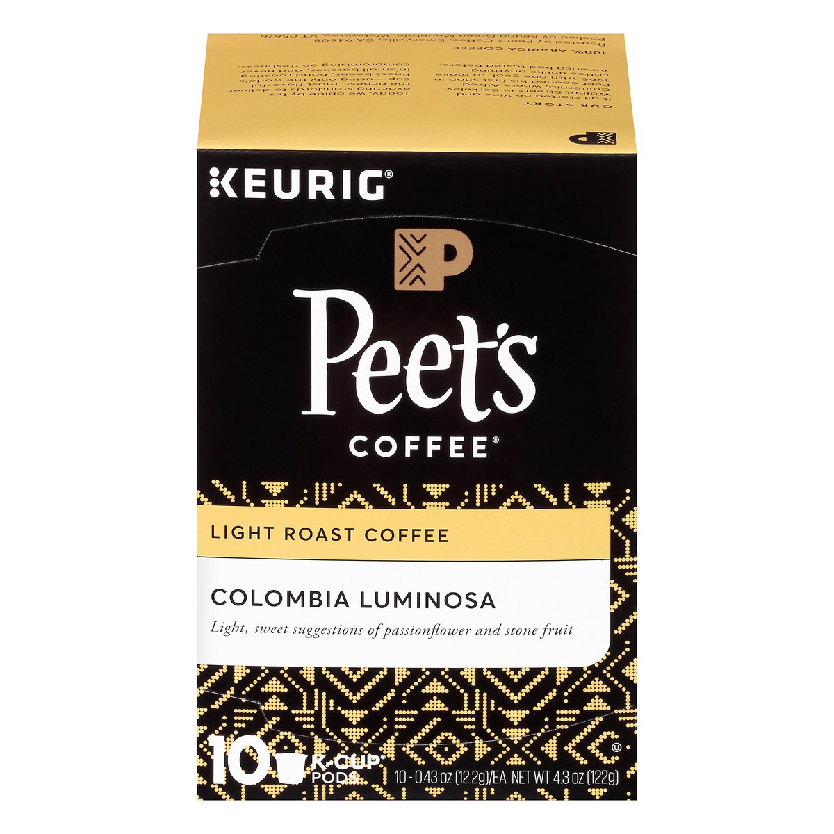 slide 10 of 13, Peet's Coffee Luminosa Breakfast Blend Light Roast Coffee K-Cup Pods 10 ct Box, 4.3 oz