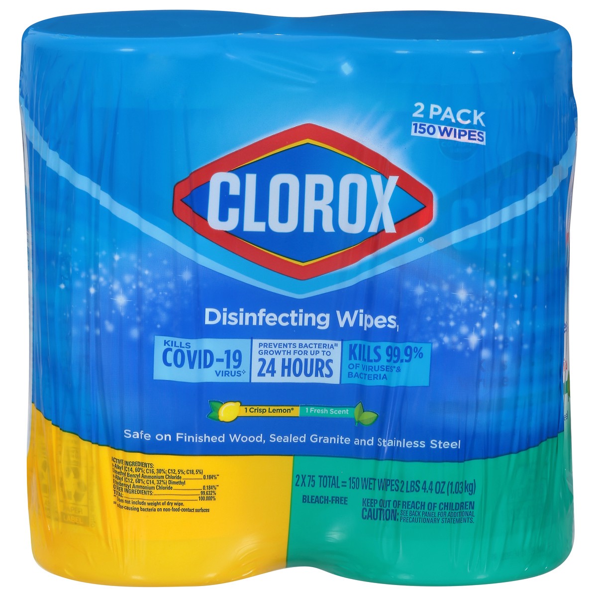 Clorox Crisp Lemon/Fresh Scent Disinfecting Wipes 2 ct | Shipt